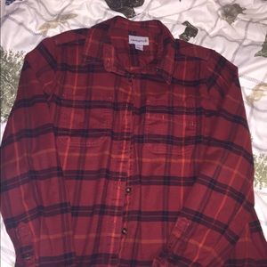 ❤️Women’s red flannel size Large Carhartt